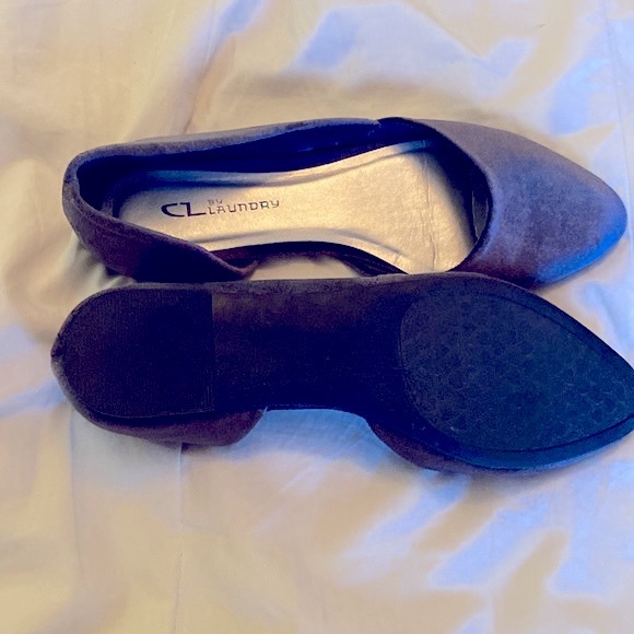 Chinese Laundry Velvet Flats Size 7.5 M. Dark Steel Grey Color. - Picture 2 of 9
